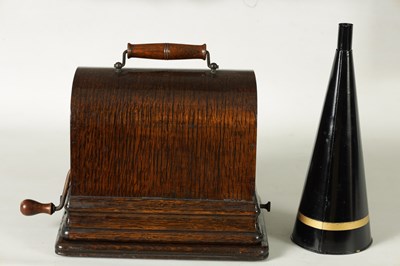 Lot 707 - A LATE 19TH CENTURY EDISON GEM PHONOGRAPH AND CYLINDERS