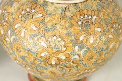 Lot 57 - A ROYAL DOULTON 'IVORY' TALL TAPERING SHOULDERED VASE WITH SLENDER FLARED NECK