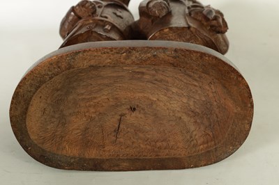 Lot 757 - A LARGE AND RARE 19TH CENTURY BLACK FOREST CARVED LINDEN WOOD TOBACCO JAR FORMED AS A FOX AND HARE