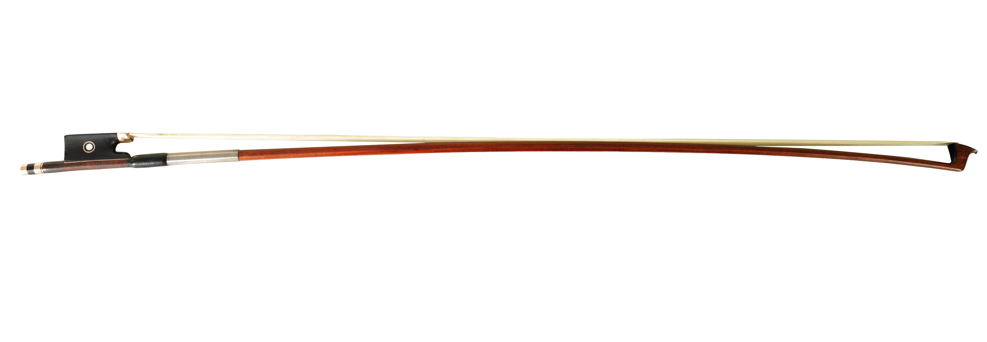 French gold-mounted violin bow signed Claude Thomassin Paris sold by Hutchinson Scott