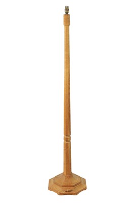 Lot 1425 - A ROBERT “MOUSEMAN” THOMPSON AZED OAK STANDARD LAMP