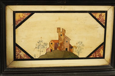 Lot 1432 - A GOOD 18TH CENTURY ITALIAN PIETRA DURA INLAID EBONISED TABLE CABINET