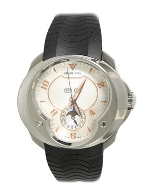 Lot 489 - A LIMITED EDITION FRANC VILA MASTER QUANTIEME ANNUAL CALENDAR FVA7 MOONPHASE WRIAT WATCH