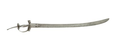 Lot 679 - A 19TH CENTURY INDO-PERSIAN STEEL TALWAR