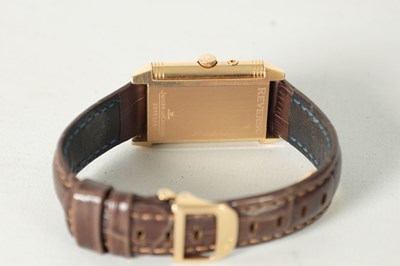 Lot 479 - A GENTLEMAN’S 18CT ROSE GOLD JAEGER-LECOULTRE REVERSO NIGHT & DAY WRISTWATCH