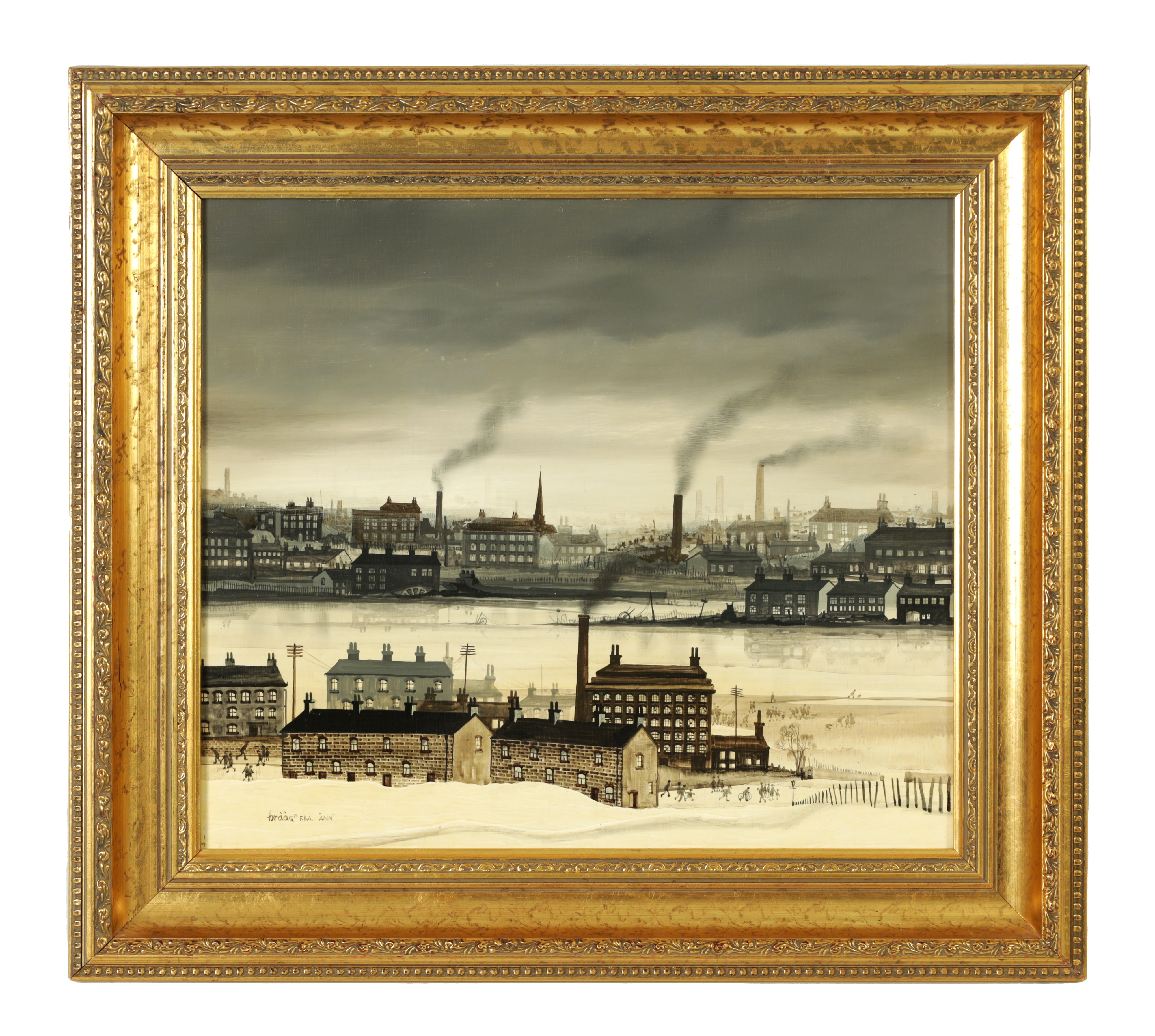 Brian Shields Braaq oil on board Waiting for Me Mam sold by Hutchinson Scott