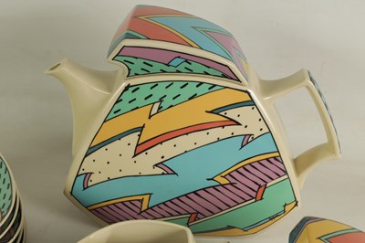 Lot 71 - A ROSENTHAL, GERMANY ART DECO STYLE  24 PIECE ‘JAZZ’ PATTERN TEA SERVICE