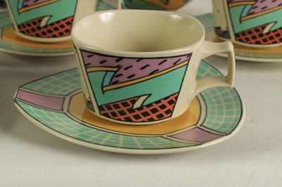 Lot 71 - A ROSENTHAL, GERMANY ART DECO STYLE  24 PIECE ‘JAZZ’ PATTERN TEA SERVICE