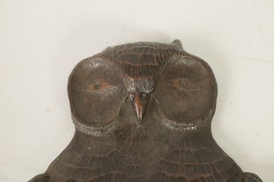 Lot 442 - A PAIR OF ARTS AND CRAFTS COPPER WALL LIGHTS FORMED AS OWLS