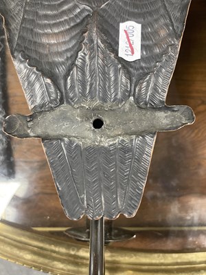 Lot 442 - A PAIR OF ARTS AND CRAFTS COPPER WALL LIGHTS FORMED AS OWLS
