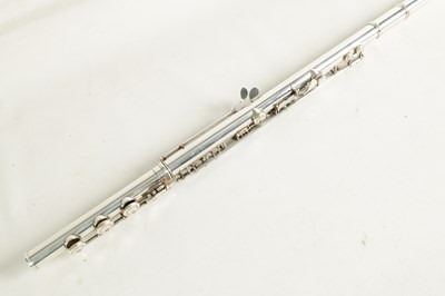 Lot 648 - A SWISS SILVER-PLATED FLUTE BY HUG & CO. ZURICH