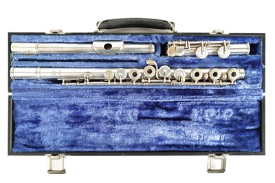 Lot 648b - A SILVER-PLATED LOUIS LOT BOEHM FLUTE
