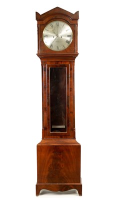 Lot 681 - WILLIAM MEREDITH, MERTHYR. A 19TH CENTURY SILVERED DIAL DOMESTIC REGULATOR CLOCK