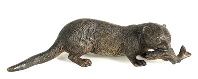 Lot 599 - A LATE 19TH CENTURY BERGMAN STYLE COLD PAINTED BRONZE SCULPTURE