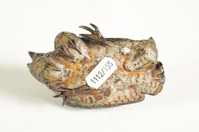 Lot 603 - A LATE 19TH CENTURY BERGMAN STYLE COLD PAINTED BRONZE SCULPTURE