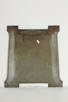 Lot 574 - AN ARTS AND CRAFTS COPPER LIBERTY STYLE HANGING MIRROR