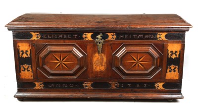 Lot 1294 - AN 18TH CENTURY WALNUT CHEST