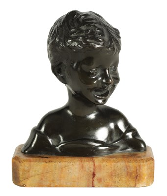 Lot 586 - A 19TH-CENTURY FRENCH PATINATED BRONZE BUST