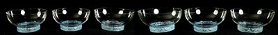 Lot 12 - A SET OF SIX LALIQUE FOOTED BOWLS