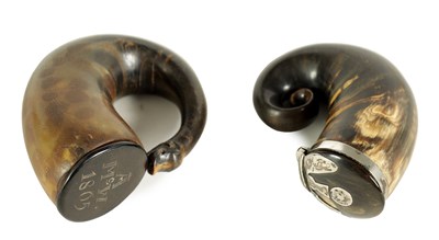 Lot 627 - TWO GEORGE III SCOTTISH SNUFF MULLS