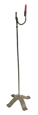 Lot 534 - A LATE 17TH CENTURY IRON WORK FLOOR STANDING RUSHLIGHT