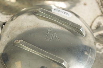 Lot 573 - AN EARLY 20TH CENTURY ARCHIBALD KNOX FOR LIBERTY AND CO. TUDRIC PEWTER TEA SET