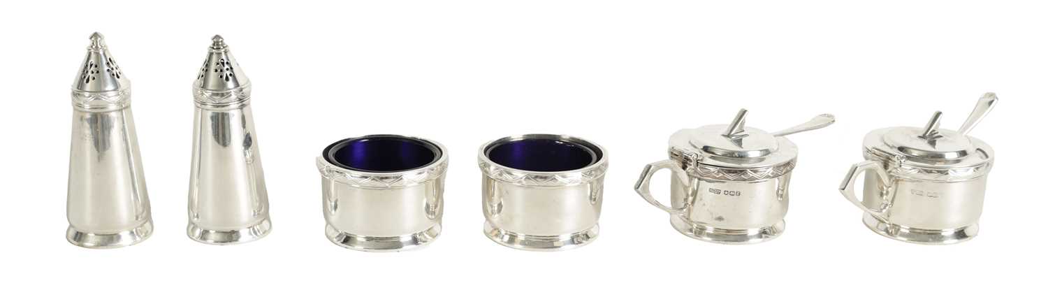Lot 272 - GEORGE V SILVER CONDIMENT SET