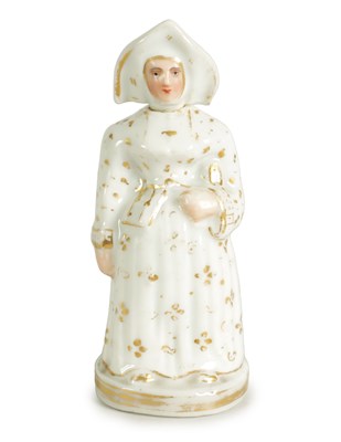 Lot 59 - A LATE 19TH CENTURY CONTINENTAL FIGURE OF A STANDING NUN