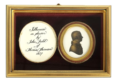 Lot 680 - JOHN FIELD - AN EARLY 19TH CENTURY OVAL MINIATURE SILHOUETTE
