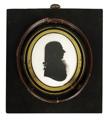Lot 724 - MIERS A LATE 18TH CENTURY BUST SILHOUETTE ON PLASTER