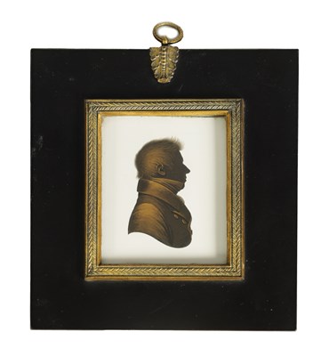 Lot 684 - JOHN FIELD AN EARLY 19TH CENTURY RECTANGULAR SILHOUETTE ON PLASTER