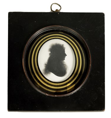 Lot 676 - JOHN MIERS-A LATE 18/EARLY 19TH CENTURY OVAL BUST PORTRAIT ON PLASTER