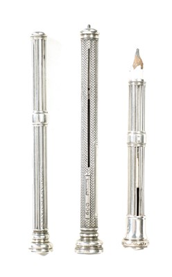 Lot 315 - THREE S. MORDAN & Co. SILVER RETRACTABLE PENCILS