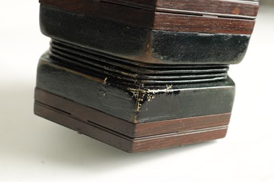 Lot 640 - A LATE 19TH CENTURY NICKEL BUTTONED CONCERTINA PROBABLY BY WHEATSTONE, No. 236