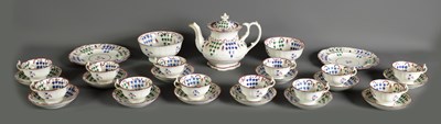 Lot 94 - A 19TH-CENTURY STAFFORDSHIRE LUSTRE WEAR 29-PIECE TEA SERVICE