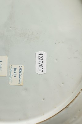 Lot 69 - AN 18TH-CENTURY DELFT BLUE AND WHITE PLATE