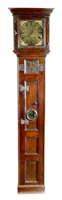 Lot 785 - A LATE 17TH CENTURY OAK “COFFIN' CASE 30-HOUR LONGCASE CLOCK SIGNED JOHN OGDEN