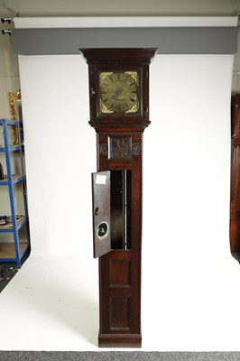 Lot 785 - A LATE 17TH CENTURY OAK “COFFIN' CASE 30-HOUR LONGCASE CLOCK SIGNED JOHN OGDEN