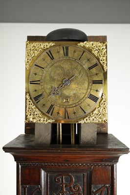 Lot 785 - A LATE 17TH CENTURY OAK “COFFIN' CASE 30-HOUR LONGCASE CLOCK SIGNED JOHN OGDEN