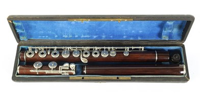 Lot 648z - A COCUS WOOD CYLINDER FLUTE BY LOUIS LOT, NO. 2801