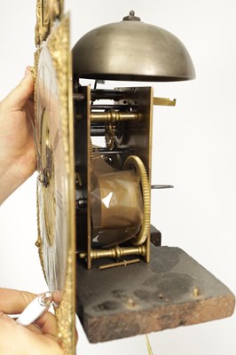 Lot 751 - EDWARD BULLOCK, ELLESMERE. A RARE EARLY 18TH CENTURY OAK CASED ‘PENNY MOON’ LONGCASE CLOCK