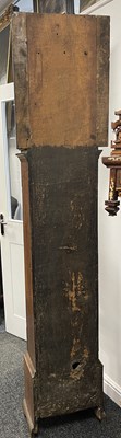 Lot 751 - EDWARD BULLOCK, ELLESMERE. A RARE EARLY 18TH CENTURY OAK CASED ‘PENNY MOON’ LONGCASE CLOCK