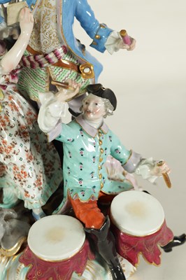 Lot 88 - A MID/LATE 19TH CENTURY MEISSEN MUSICIAN FIGURE GROUP