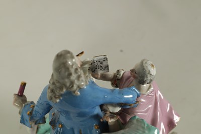 Lot 88 - A MID/LATE 19TH CENTURY MEISSEN MUSICIAN FIGURE GROUP