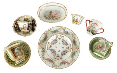 Lot 57 - A LATE 19TH CENTURY AUGUSTUS REX CABINET CUP AND SAUCER AND A SIMILAR CUP