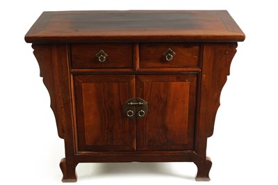 Lot 175 - A LATE 19TH CENTURY CHINESE WALNUT ALTAR CABINET