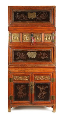 Lot 130 - A LATE 19TH CENTURY CHINESE COMPOUND CABINET
