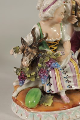 Lot 83 - A PAIR OF LATE 19TH CENTURY SITZENDORF FIGURE GROUPS