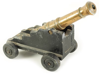 Lot 631 - A 17TH-CENTURY CAST BRONZE STARTING CANNON