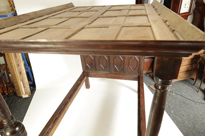 Lot 1245 - A RARE 17TH CENTURY AND LATER JOINED OAK WESTMORELAND DOUBLE FOUR-POSTER BED